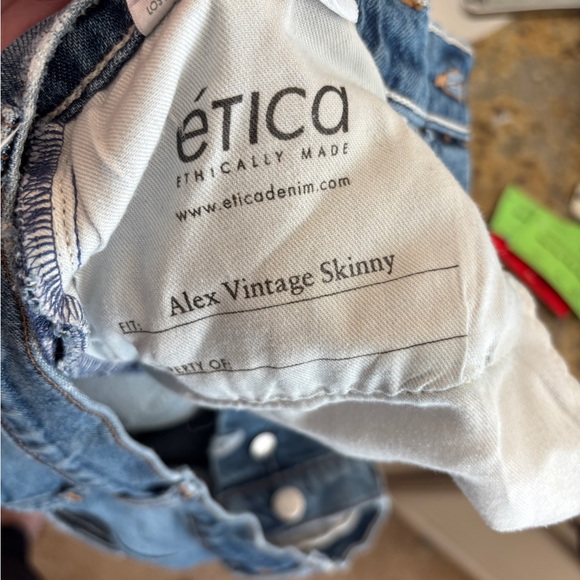 Ética Álex Vintage Skinny Button Fly Jeans Women’s Size 27 - Picture 9 of 11